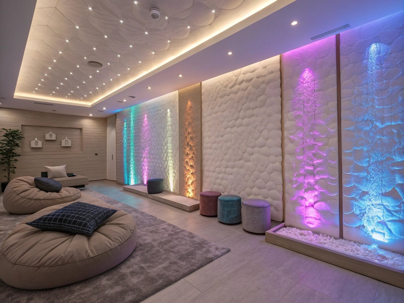 Salle sensorielle inclusive inspirée Snoezelen